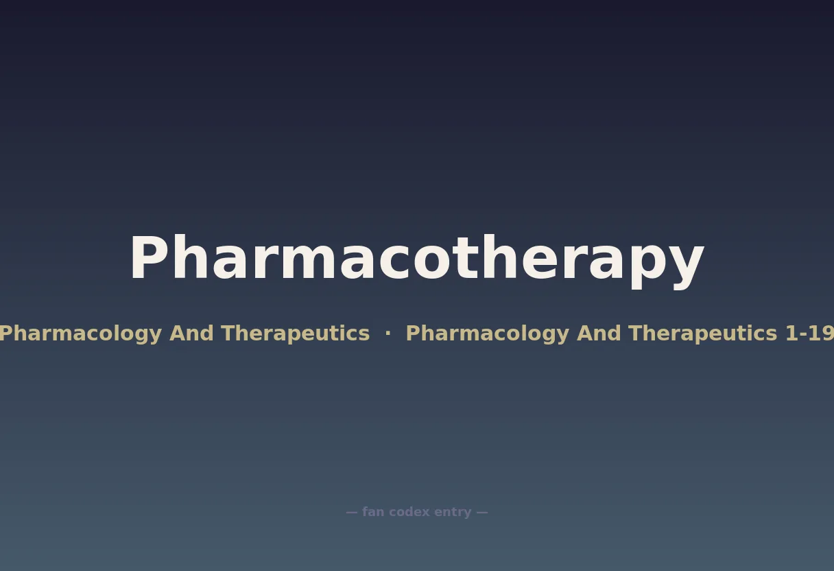 Pharmacotherapy